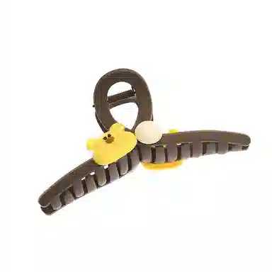 如花梦 氛围感 甜美可爱嘟嘟熊夏季百搭盘发发抓 亚克力 发夹 女款