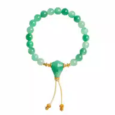 印象眸 新中式小众设计精致高级感气质简约腕间绕翠色圆珠单圈转运珠 礼盒包装#好运 非洲翠 手串 男女同款情侣款