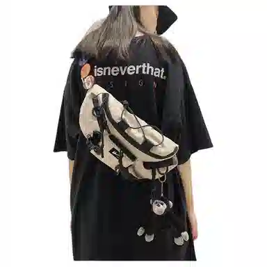 Warrior Nylon Chest Waist Bag Black