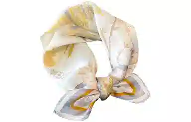 优幽兰 百搭小众设计感中国风真丝小方巾高级感轻奢风气质小领巾减龄优雅春秋夏护颈薄 丝巾 女款