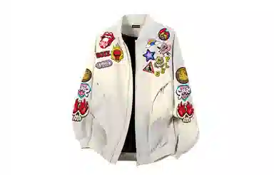 SOIEPLUS Vintage Streetwear Patchwork Jacket