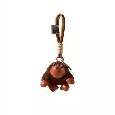 丹琴 丑萌大猩猩 创意小众玩偶公仔书包背包挂饰个性 皮质 挂件 男女同款情侣款