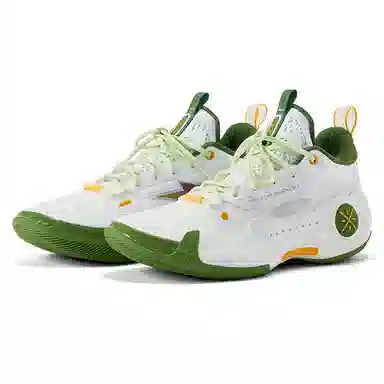 LiNing Basketball Shoes White Green