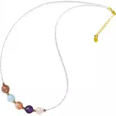 遇点 时尚气质锁骨链 #好运轻奢风百搭优雅华丽简约小众高级感设计小巧项饰品天然 白水晶 项链 女款