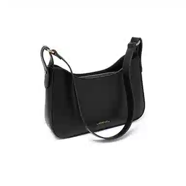 老人头 百搭法式小众设计高级感通勤腋下包 合成革 单肩包 常规 女款 黑色