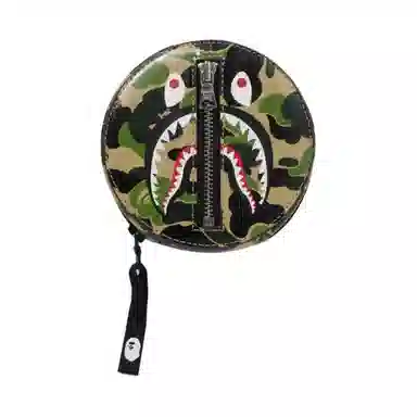 A BATHING APE Shark Round PU Wallet