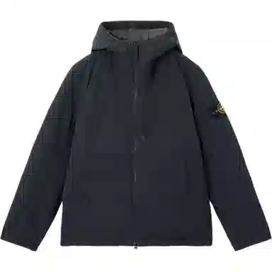 Stone Island Hooded Zip Cotton Jacket