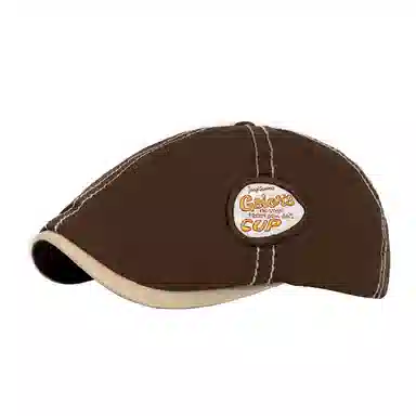 雅鹿优选 美式复古小众设计大头围前进帽休闲出行百搭文艺潮流 棉 贝雷帽 男女同款情侣款