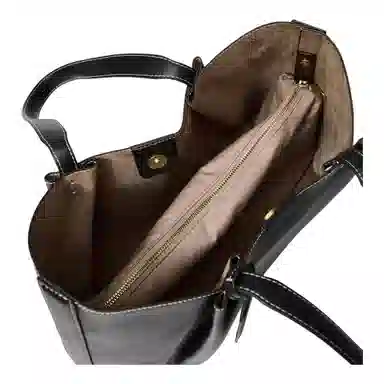 ZARA PU Tote Bag Large Black