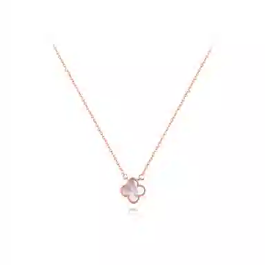 【纯银999】 六桂福珠宝 四叶草 经典百搭小众设计高级感学生日常精致简约轻奢转运约会通勤温柔气质可调节锁骨链 足银 项链  女款