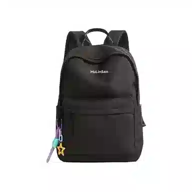 木林森 时尚简约纯色大容量初高中大学生上课通勤时尚潮流出差短途旅行休闲电脑背包 尼龙 双肩包 常规 男女同款情侣款 多色