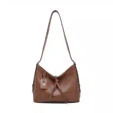 红蜻蜓 复古简约实用经典百搭气质 牛皮拼合成革 腋下单肩包 女款 黑色/棕色