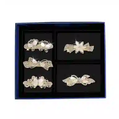 缔晶 法式优雅浪漫猫眼时尚 甜美清新通勤风 合金 发夹 女款