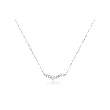 【纯银999】 六桂福珠宝 紫藤花开 小众设计百搭经典高级感学生日常精致简约轻奢转运约会通勤温柔气质可调节锁骨链 足银 项链 女款