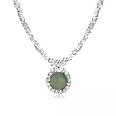 【S925纯银 招财纳福】 七七银饰 碎银子 盘缠 少女甜美氛围在逃公主 轻奢小众高级感锁骨链 日常通勤时尚百搭简约 好运 玉髓 项链 女款