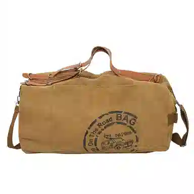 醇龙 单肩圆筒形休闲健身衣物斜挎包 帆布 手提旅行包 男女同款情侣款 多色