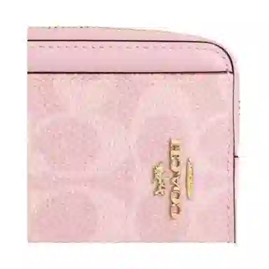 Coach 11 Classic Logo Card Case Pink