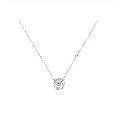 【纯银999】 六桂福珠宝 星月系列 小众设计经典百搭高级感学生日常精致简约轻奢转运约会通勤温柔气质可调节锁骨链#好运 足银  项链 女款