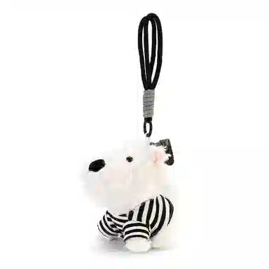 如花梦 可爱满分 西高地小狗包包挂饰卡通潦草小狗公仔 毛绒 钥匙扣 男女同款情侣款