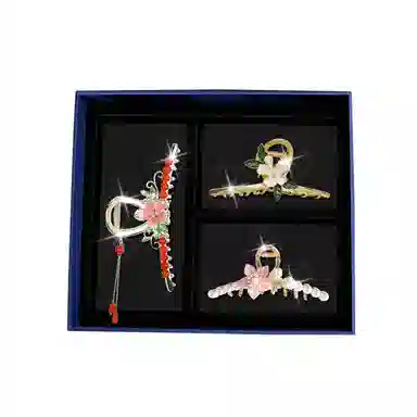 缔晶 森系花朵流苏甜美时尚 精致优雅浪漫造型感通勤 合金 发夹 女款