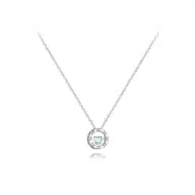 【纯银999】 六桂福珠宝 爱心 小众设计经典百搭学常高级感简约精致轻奢转运约会通勤温柔气质可调节 足银 项链 女款