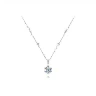 【纯银999】 六桂福珠宝 星光闪耀 小众设计百搭经典高级感日常精致简约轻奢平安约会通勤温柔气质可调节锁骨链 足银 项链 女款