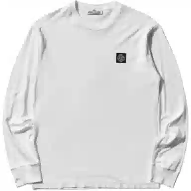 Stone Island Slim Logo Crewneck Long Sleeve Tee