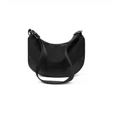 老人头 简约时尚百搭小众通勤轻便 织物 单肩包 常规 女款 黑色