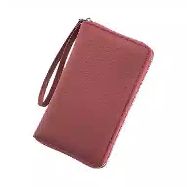 掐尖 多功能长款纯色高级通勤 头层牛皮 护照包 常规 男女同款情侣款 多色