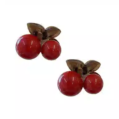 蒙妮 复古气质樱桃小抓夹 亚克力 发夹 女款