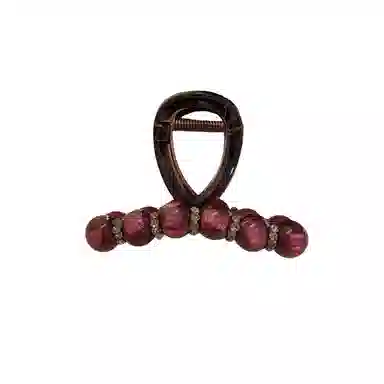 尚先生 气质美拉德交叉发饰轻便百搭后脑勺夹子抓夹 亚克力 发夹 男女同款情侣款