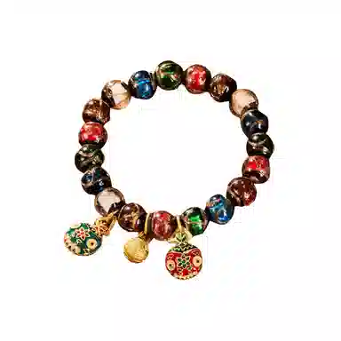 子婳 诸事顺逐藏风香灰多宝小圆满吞金兽平安喜乐招财转运轻奢百搭高级感 琉璃 手串 男女同款情侣款