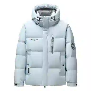 鸭鸭 紫钻系列 中青年时尚韩版潮流百搭短款连帽外套户外运动防风保暖休闲面包羽绒服 男女同款