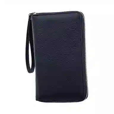 掐尖 多功能长款纯色高级通勤 头层牛皮 护照包 常规 男女同款情侣款 多色