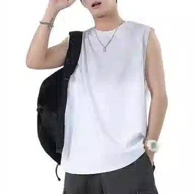 金盾 上衣服饰潮流圆领宽松无袖背心 男款