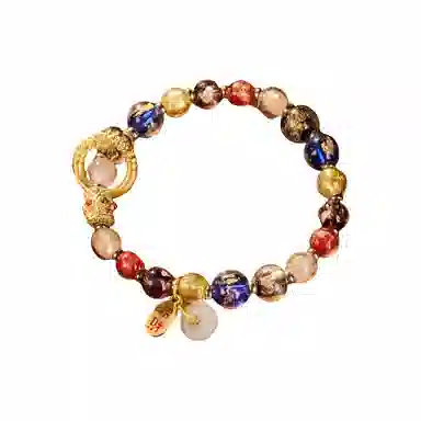 子婳 诸事顺逐藏风香灰多宝小圆满吞金兽平安喜乐招财转运轻奢百搭高级感 琉璃 手串 男女同款情侣款