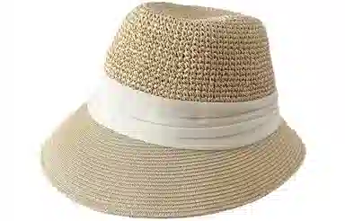 优幽兰 百搭度假风日系气质优雅透气织带法式时尚设计感夏海边沙滩防紫外线遮阳大檐显脸小 纤维素材料 防晒帽 女款