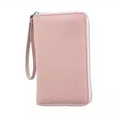 掐尖 多功能长款纯色高级通勤 头层牛皮 护照包 常规 男女同款情侣款 多色