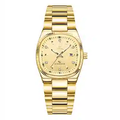 梦特娇 小众潮流时尚高颜值商务休闲百搭 石英机芯 钢表带 国表 女表 白色表盘 防水夜光