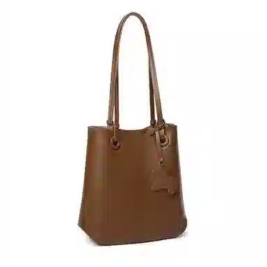 纳兰杜 时尚托特包百搭实用大容量通勤小众品牌 合成革 单肩包 大号 女款 米白色咖色