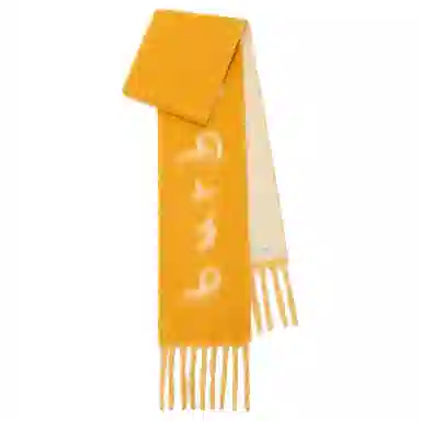 Burberry Alpaca Wool Scarf Yellow