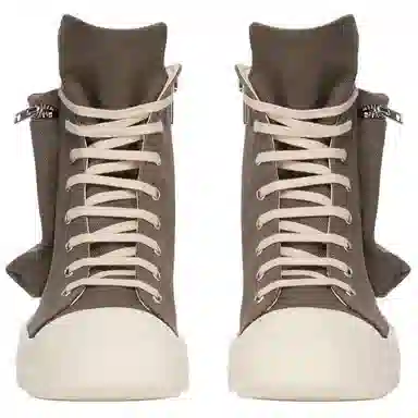 Rick Owens DRKSHDW High-Top Canvas Brown