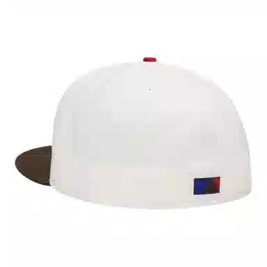 New Era Front Letter Embroidery Cap White
