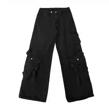 JUFU Retro High Street Jeans Black