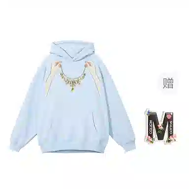 棉购 加绒加厚连帽印花舒适百搭长袖卫衣 女款