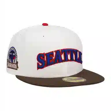 New Era Front Letter Embroidery Cap White