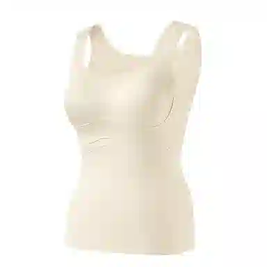 欧迪芬 无痕轻塑蓄热锁温抑菌自带胸垫保暖背心 女款