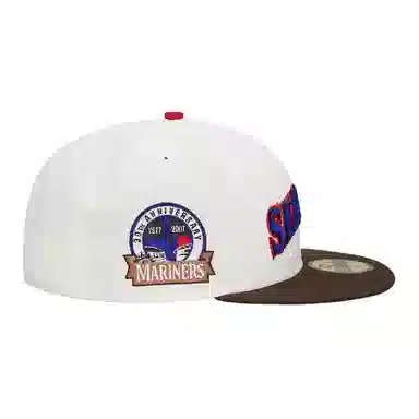 New Era Front Letter Embroidery Cap White