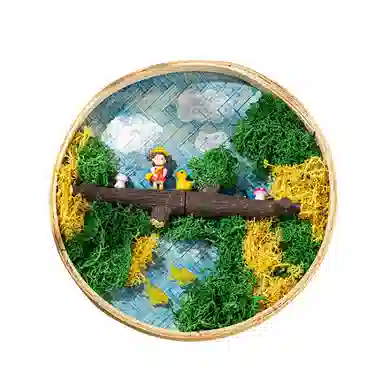 歌绒 苔藓画微景观品 手工制作