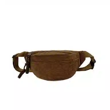 巴朗熊 时尚百搭潮流简约运动风纯色单肩斜挎包 灯芯绒 腰包 男女同款情侣款 多色